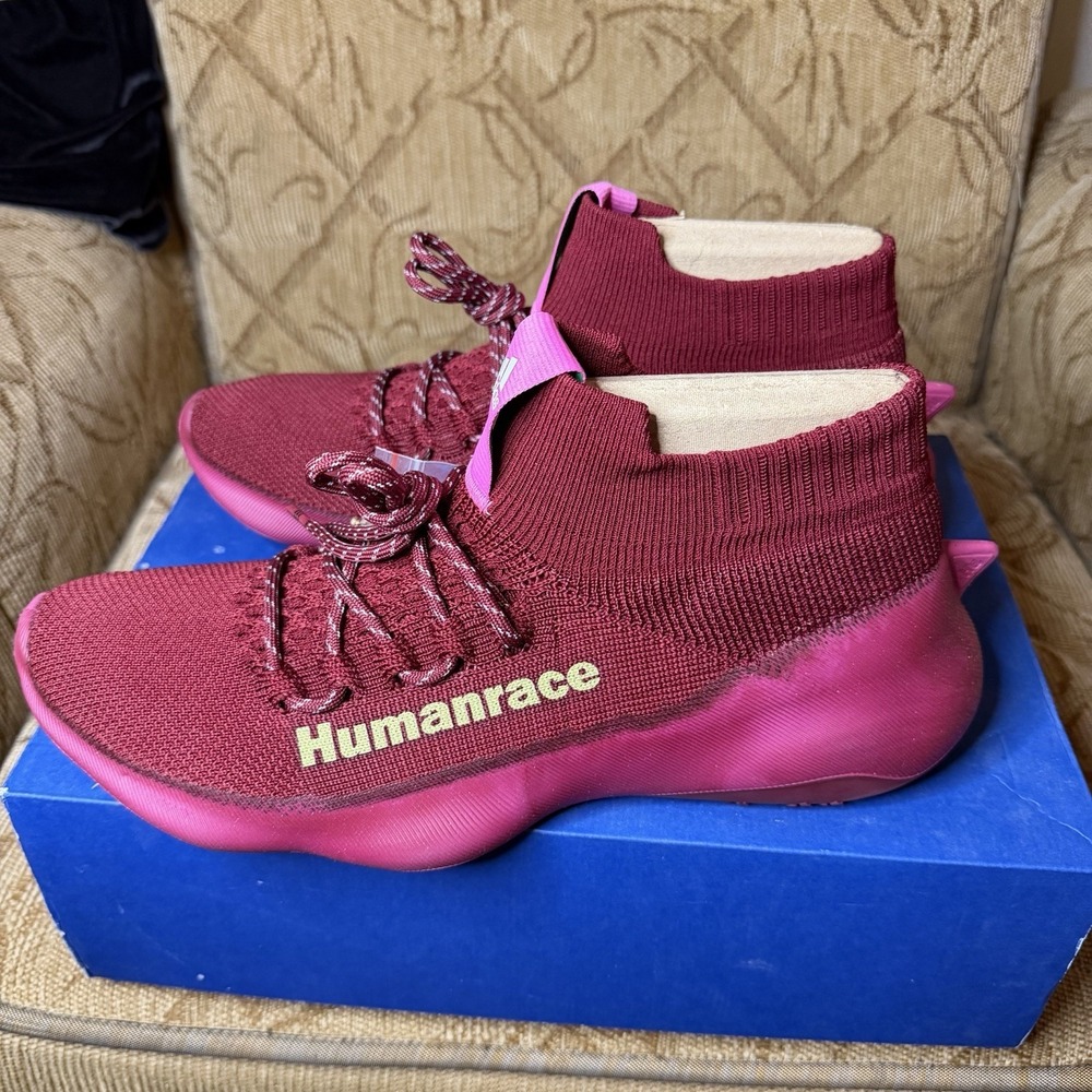 Adidas HumanRace Pharrell Sichona‎ Burgundy GW4879 Men's Size 11 New